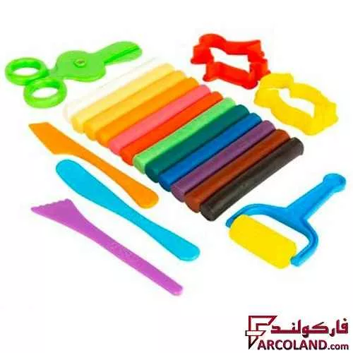 خرید اینترنتی و قیمت خمیر بازی 12 رنگ وکیومی آریا مدل Arya 1022