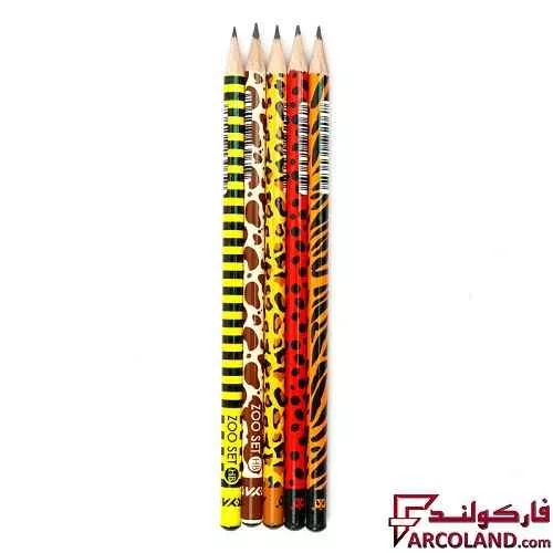 خرید اینترنتی و قیمت مداد مشکی طرح دار آریا مدل Arya 3045 بسته 12 عددی