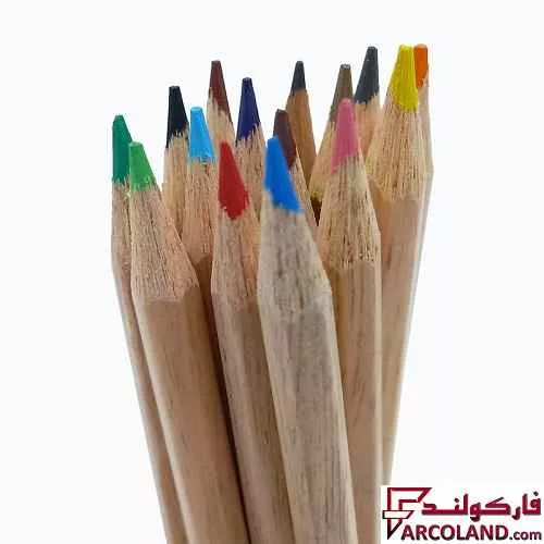 خرید اینترنتی و قیمت مداد رنگی 3+12 رنگ آریا جعبه فلزی کد Arya 3021