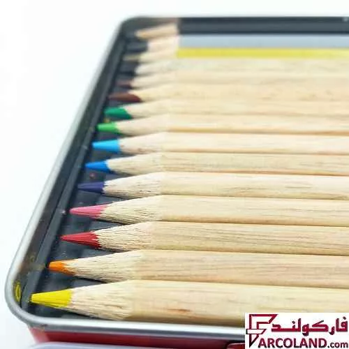 خرید اینترنتی و قیمت مداد رنگی 3+12 رنگ آریا جعبه فلزی کد Arya 3021