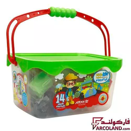 خمیر بازی سطلی 14 رنگ آریا مدل لیا کوچولو کد Arya Little Lia 1026