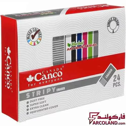 پاک کن رنگی کنکو مدل Stripy کد5456 بسته 24 عددی