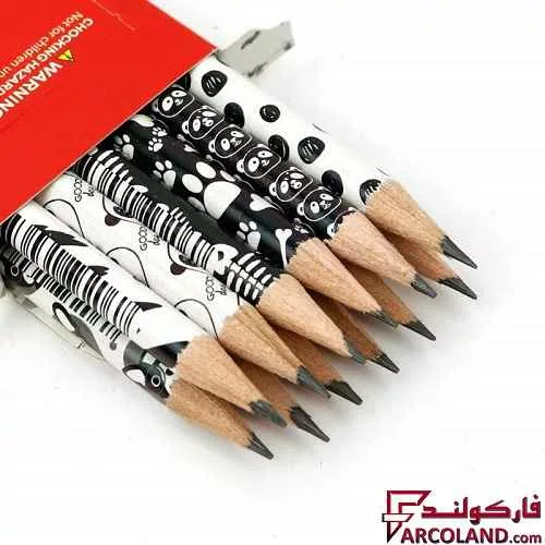 خرید اینترنتی و قیمت مداد مشکی طرح دار آریا مدل Arya 3049 بسته 12 عددی