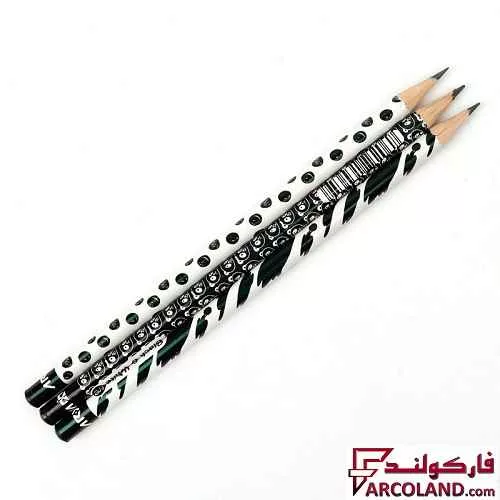 خرید اینترنتی و قیمت مداد مشکی طرح دار آریا مدل Arya 3049 بسته 12 عددی