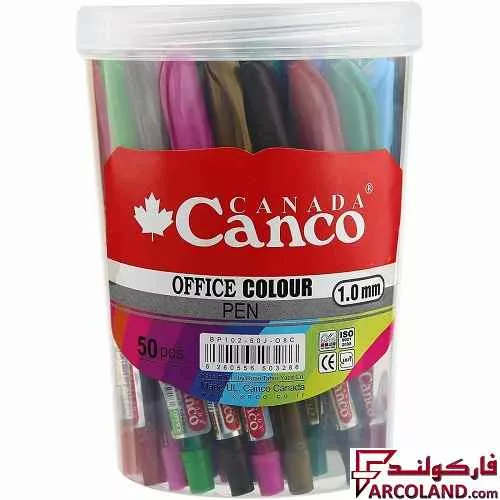 خودکار 10 رنگ 1 میلی متری کنکو مدل Office بسته 50 عددی