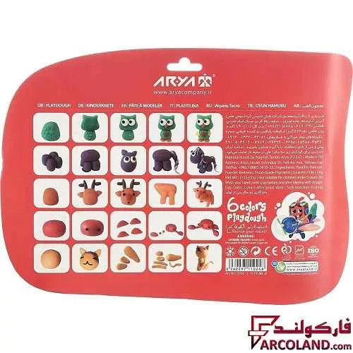 خرید اینترنتی و قیمت خمیر بازی 6 رنگ وکیومی آریا مدل Arya 1024