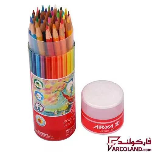 خرید اینترنتی و قیمت مداد رنگی 36 رنگ آریا جعبه استوانه ای کد Arya 3056