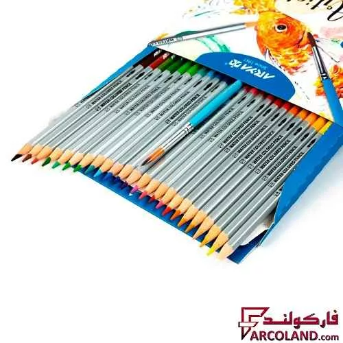 خرید اینترنتی و قیمت مداد آبرنگی 24 رنگ آریا جعبه مقوایی مدل آرتیست Artist 3088