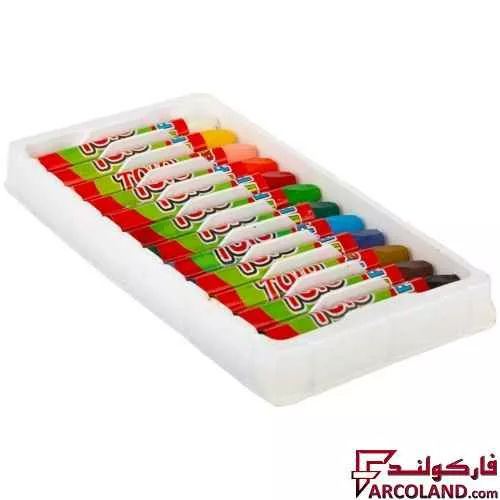 خرید اینترنتی و قیمت پاستل روغنی 12 رنگ توتو جعبه مقوایی کد Toto 1096