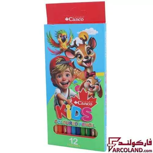 مداد رنگی 12 رنگ کنکو کیدز جعبه مقوایی مدل Kids