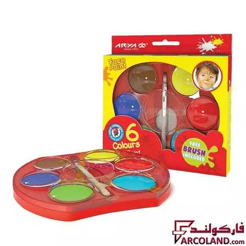 رنگ صورت پالتی 6 رنگ آریا مدل Arya 9021