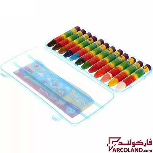 خرید اینترنتی و قیمت پاستل روغنی 12 رنگ آریا کیفی پلاستیکی کد Arya 2010