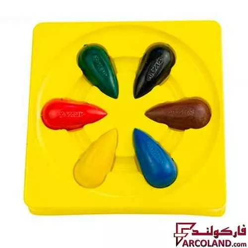 خرید اینترنتی و قیمت مداد شمعی 6 رنگ آریا مدل کرایون دوکی Arya Crayons 2054