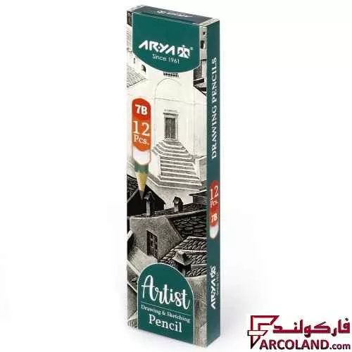 مداد طراحی 7B آریا طرح آرتیست Artist 3506 بسته 12 عددی
