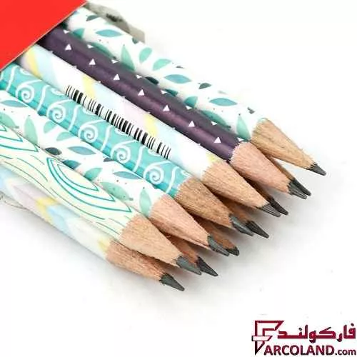 خرید اینترنتی و قیمت مداد مشکی طرح دار آریا مدل Arya 3043 بسته 12 عددی