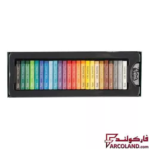 خرید اینترنتی و قیمت پاستل روغنی 24 رنگ آریا جعبه مقوایی مدل آرتیست Artist 2602