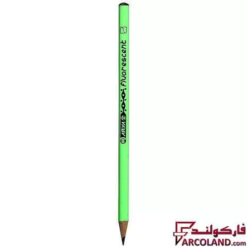خرید اینترنتی و قیمت مداد مشکی آریا طرح فلورسنت Fluorescent