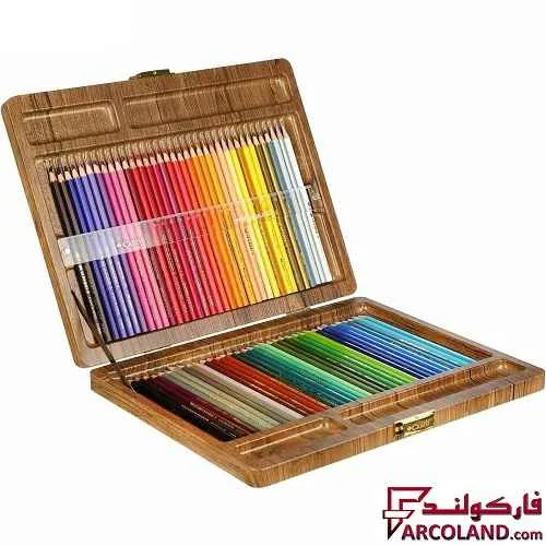 مداد رنگی 72 رنگ کنکو جعبه چوبی مدل Victoria