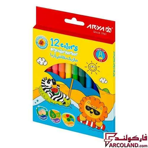 ماژیک نقاشی 12 رنگ آریا مدل Arya 9084