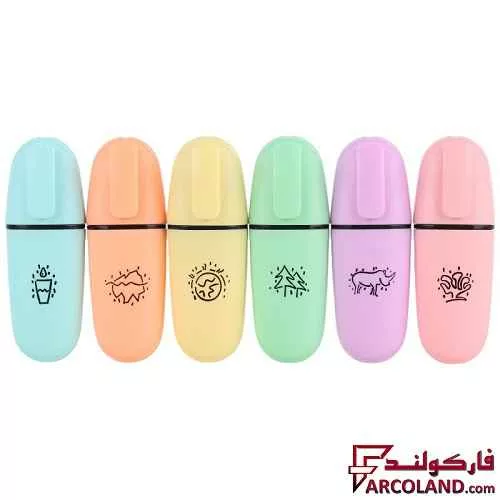 خرید اینترنتی و قیمت ماژیک هایلایتر پاستیلی مینی کریتورز کلاس Creators Class Lumo Mini-HLP بسته 6 عددی