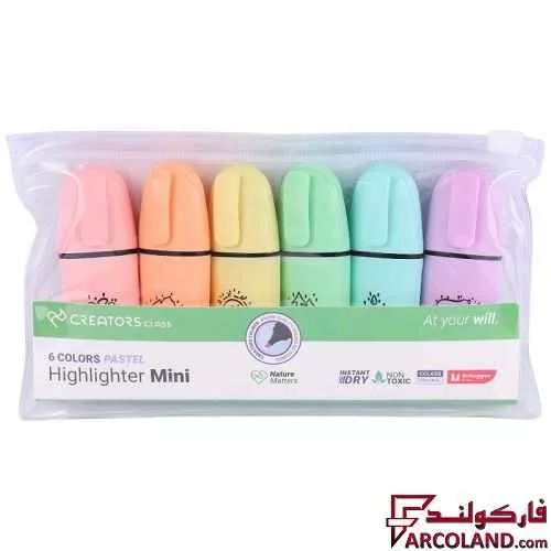 ماژیک هایلایتر پاستیلی مینی کریتورز کلاس Creators Class Lumo Mini-HLP بسته 6 عددی