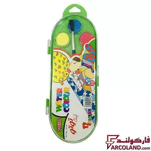 خرید اینترنتی و قیمت آبرنگ 12 رنگ توتو مدل Toto 5110