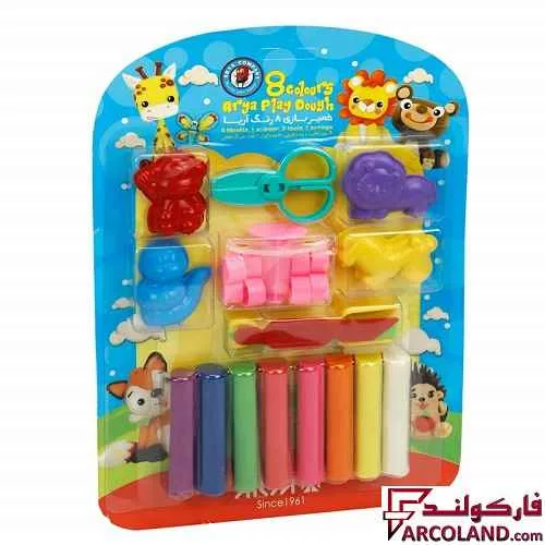 خمیر بازی 8 رنگ وکیومی آریا مدل Arya 1028