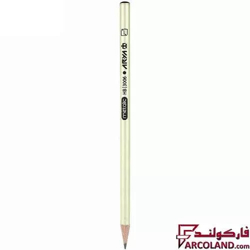 خرید اینترنتی و قیمت مداد مشکی آریا طرح متالیک Arya 3006