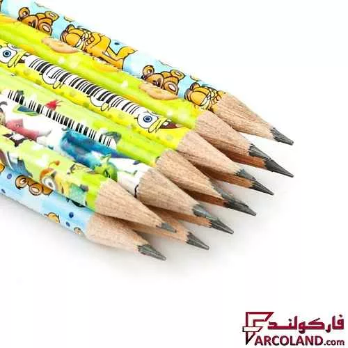 خرید اینترنتی و قیمت مداد مشکی طرح دار آریا مدل Arya 3047 بسته 12 عددی