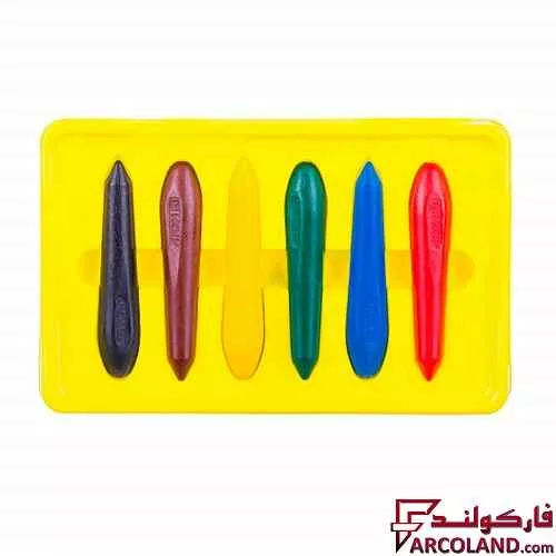 خرید اینترنتی و قیمت مداد شمعی 6 رنگ آریا مدل کرایون Arya Crayons 2051
