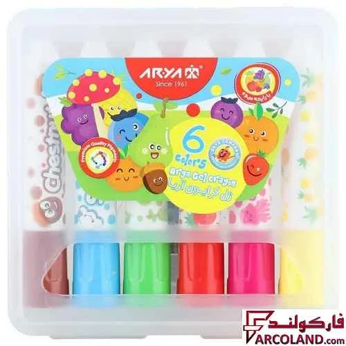 ژل کرایون 6 رنگ آریا مدل 9020 Aria