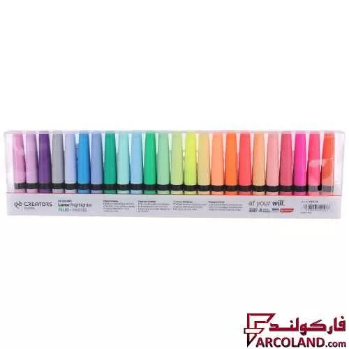 خرید اینترنتی و قیمت ماژیک هایلایتر کریتورز کلاس Creators Class Lumo HLV-24 بسته 24 عددی