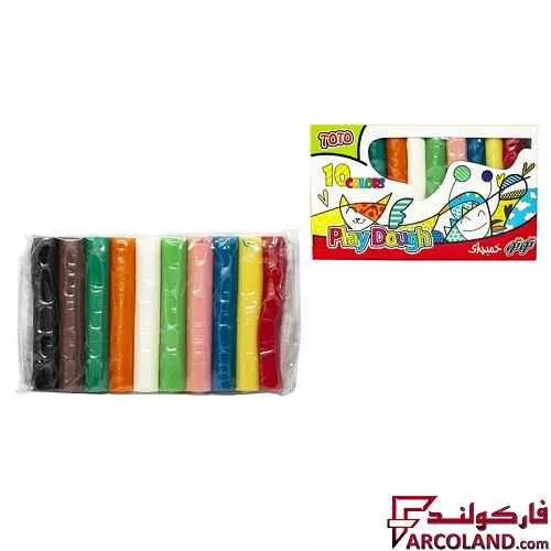 خرید اینترنتی و قیمت خمیر بازی 10 رنگ توتو جعبه مقوایی کد Toto 1102
