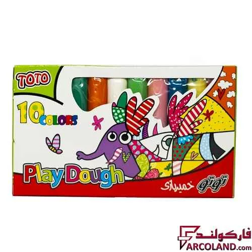 خمیر بازی 10 رنگ توتو جعبه مقوایی کد Toto 1102