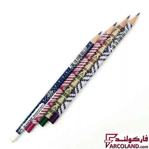 خرید اینترنتی و قیمت مداد مشکی طرح دار آریا مدل Arya 3046 بسته 12 عددی