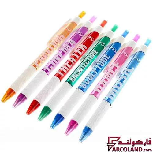 خرید اینترنتی و قیمت خودکار 7 رنگ 0.7 میلی متری کنکو طرح Art
