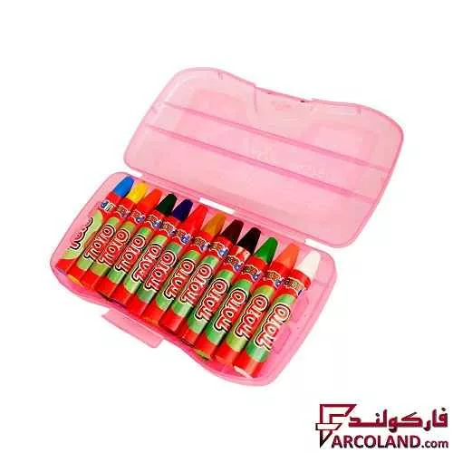 خرید اینترنتی و قیمت پاستل روغنی 12 رنگ توتو کیفی پلاستیکی کد Toto 1097