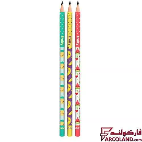 خرید اینترنتی و قیمت مداد مشکی طرح دار آریا مدل Arya 3048 بسته 12 عددی