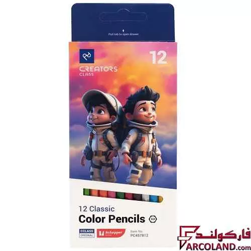 مداد رنگی 12 رنگ کریتورز کلاس جعبه مقوایی Creators Class Classic PC457812