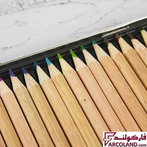 خرید اینترنتی و قیمت مداد رنگی 3+24 رنگ آریا جعبه فلزی کد Arya 3022