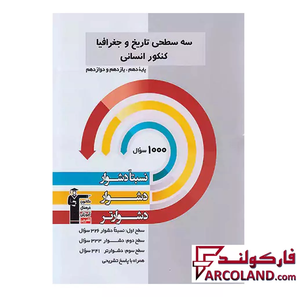 کتاب سه سطحی تاریخ و جغرافیا کنکور انسانی قلم چی