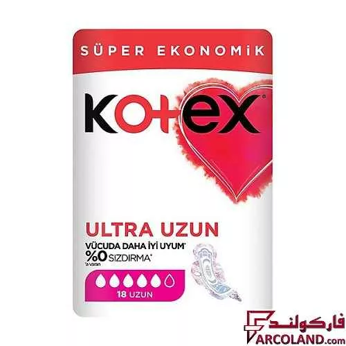 نوار بهداشتی کوتکس سری اولترا سایز بلند بسته 18 عددی