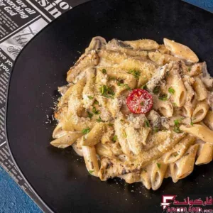 آموزش طرز تهیه پاستا آلفردو با مرغ و قارچ و خامه | دستور پخت رستورانی در خانه