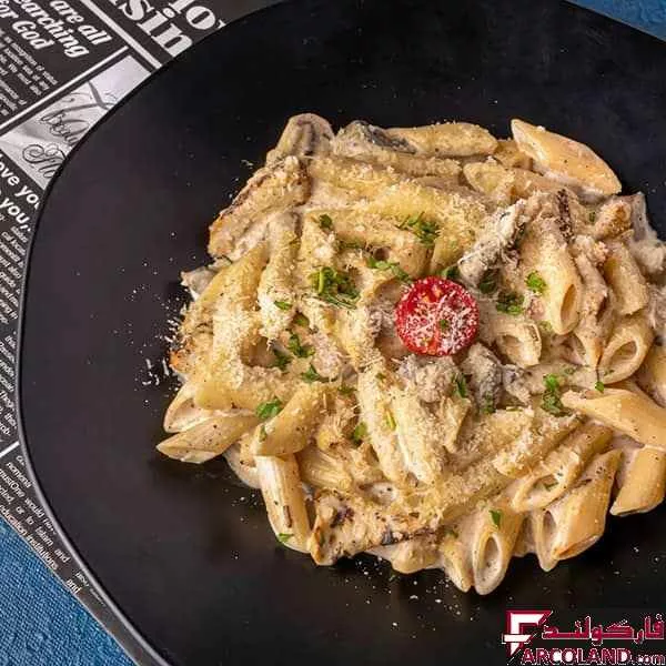 آموزش طرز تهیه پاستا آلفردو با مرغ و قارچ و خامه | دستور پخت رستورانی در خانه