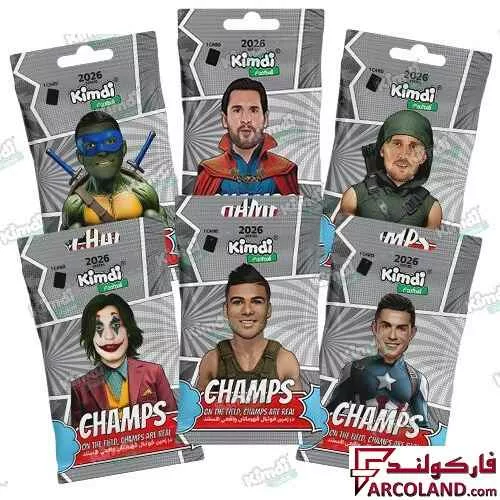 کیمدی کارت فوتبال چمپس مدل Champs 2026 بسته 6 عددی