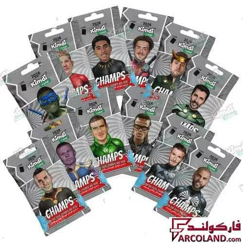 کیمدی کارت فوتبال چمپس مدل Champs 2026 بسته 12 عددی