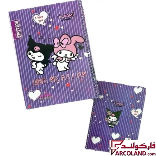 دفتر مشق 100 برگ سیمی جلد طلقی طرح کرومی و ملودی شماره 5