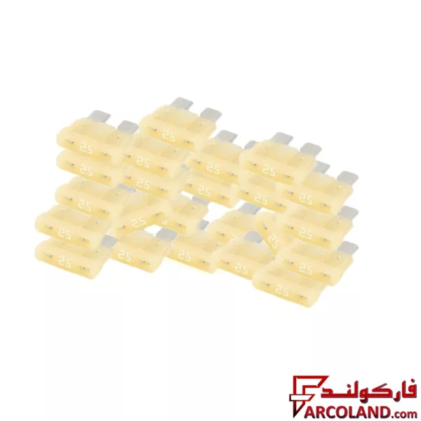 فیوز خودرو دوشاخ ژاپنی لیتل اصلی 25 آمپر بسته 100 عددی