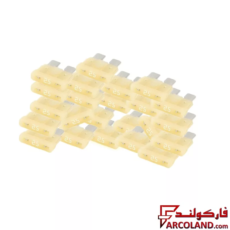 فیوز خودرو دوشاخ ژاپنی لیتل اصلی 25 آمپر بسته 100 عددی