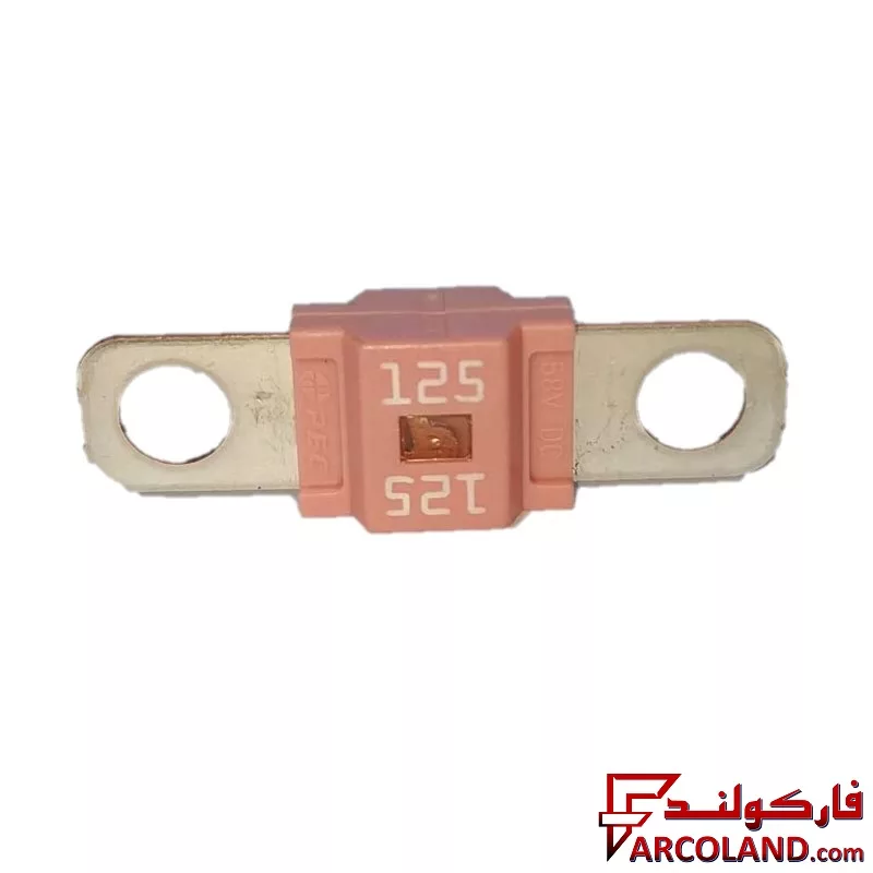 فیوز کوچک سرباطری شاخک دار پک PEC اصلی 125 آمپر